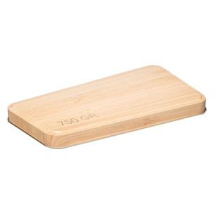 Boîte à céréales 750g métal "Scandinave Nature" blanc