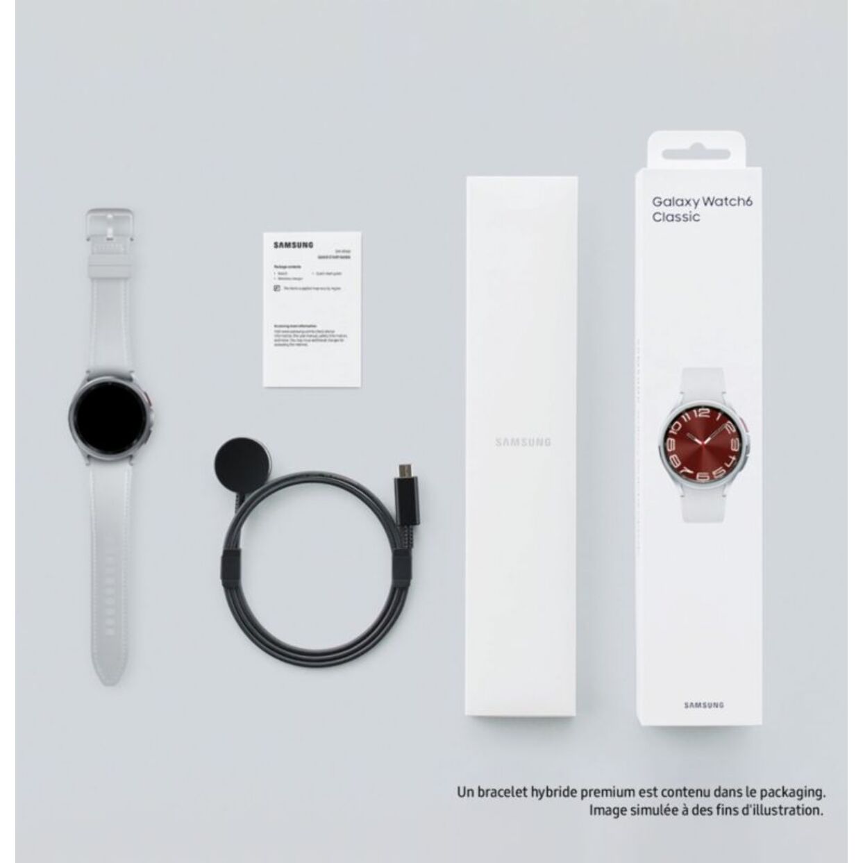 Montre connectée SAMSUNG Galaxy Watch6 Classic 4G Argent 43mm