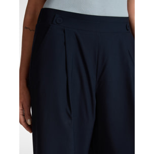 Elena Mirò - Pantaloni ampi con pieghe - Blu