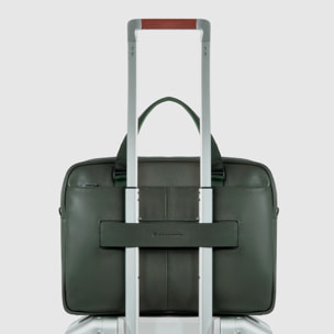 Piquadro Borsa da lavoro in pelle porta pc e porta iPad® con protezioni antiurto e RFID