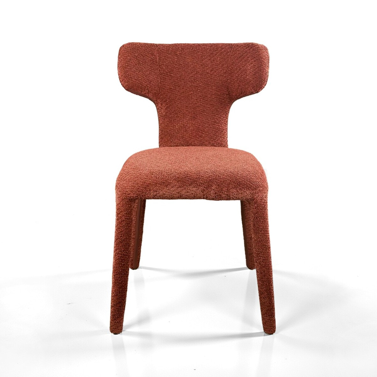 Lot de 2 chaises de salle à manger Tomasucci HERD, en tissu, rouge brique, 60 × 50 × 81 cm