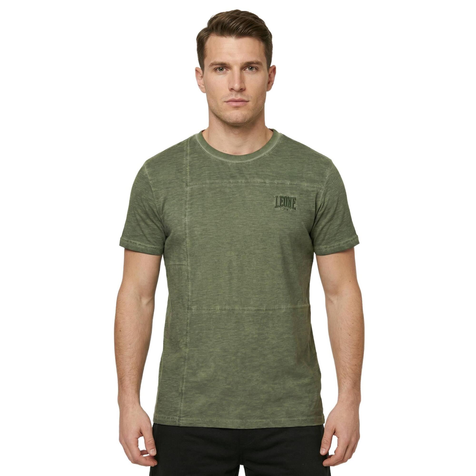 Camiseta de manga corta para hombre con efecto desgastado