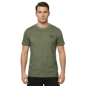 Camiseta de manga corta para hombre con efecto desgastado