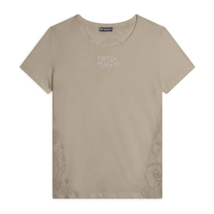 T-shirt donna in jersey con retro fantasia paisley