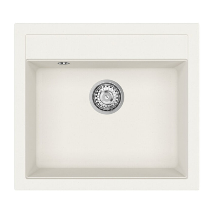 56,5x51cm évier en Granite, à encastrer, blanc (SATSINKGQQ100W)