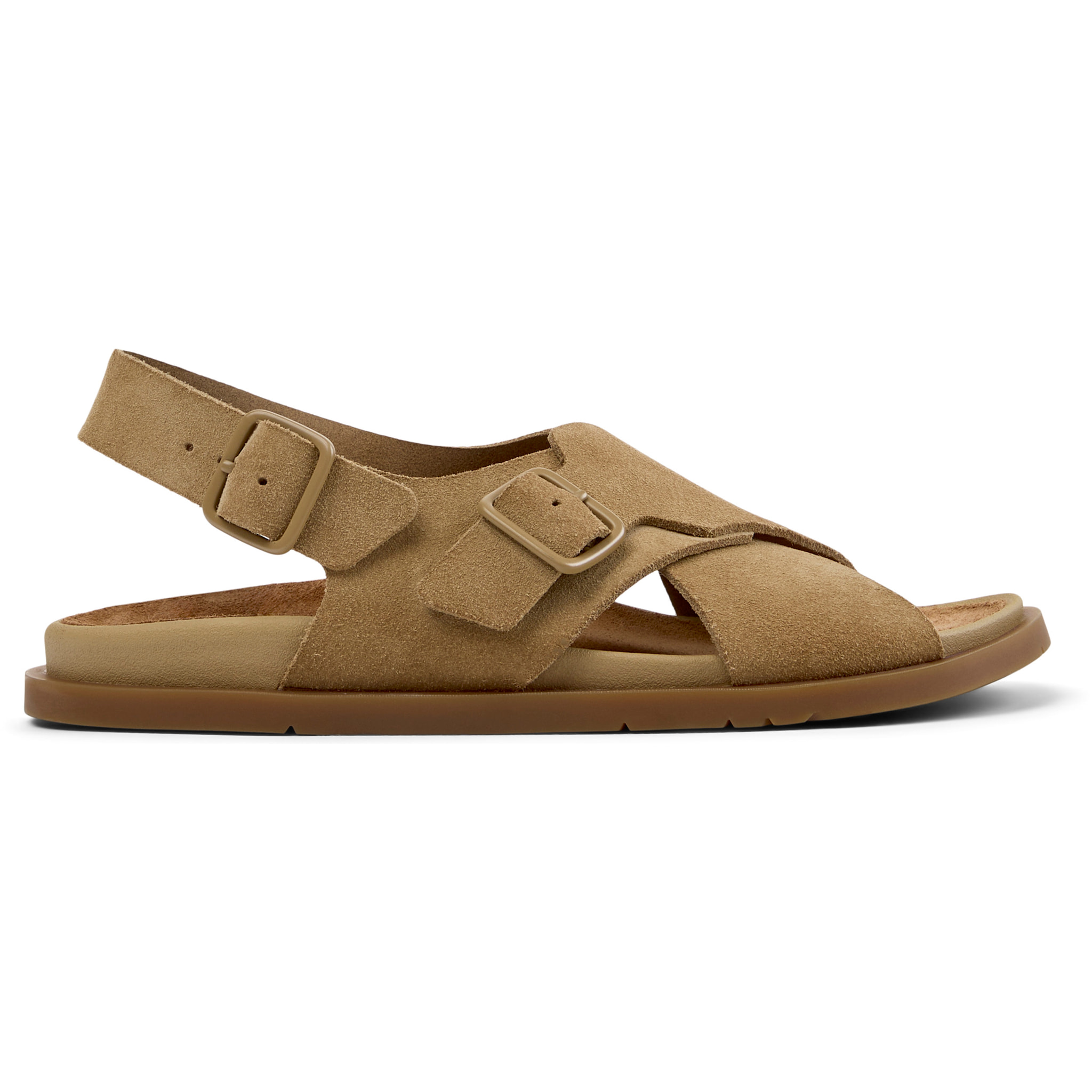 Sandalias - CAMPER Lluc Sandal - Marron - Cuero de gamuza