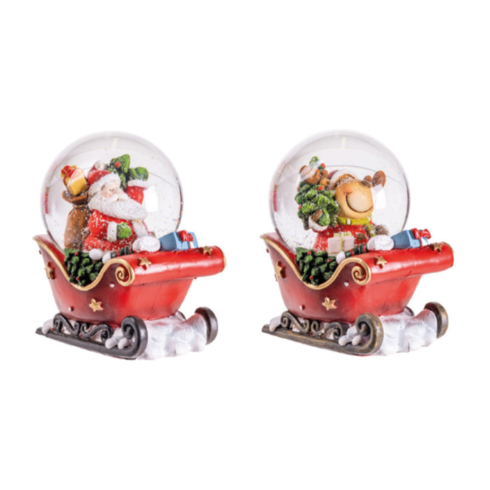 Set 2 Palla Di Neve Modello Magic Sled