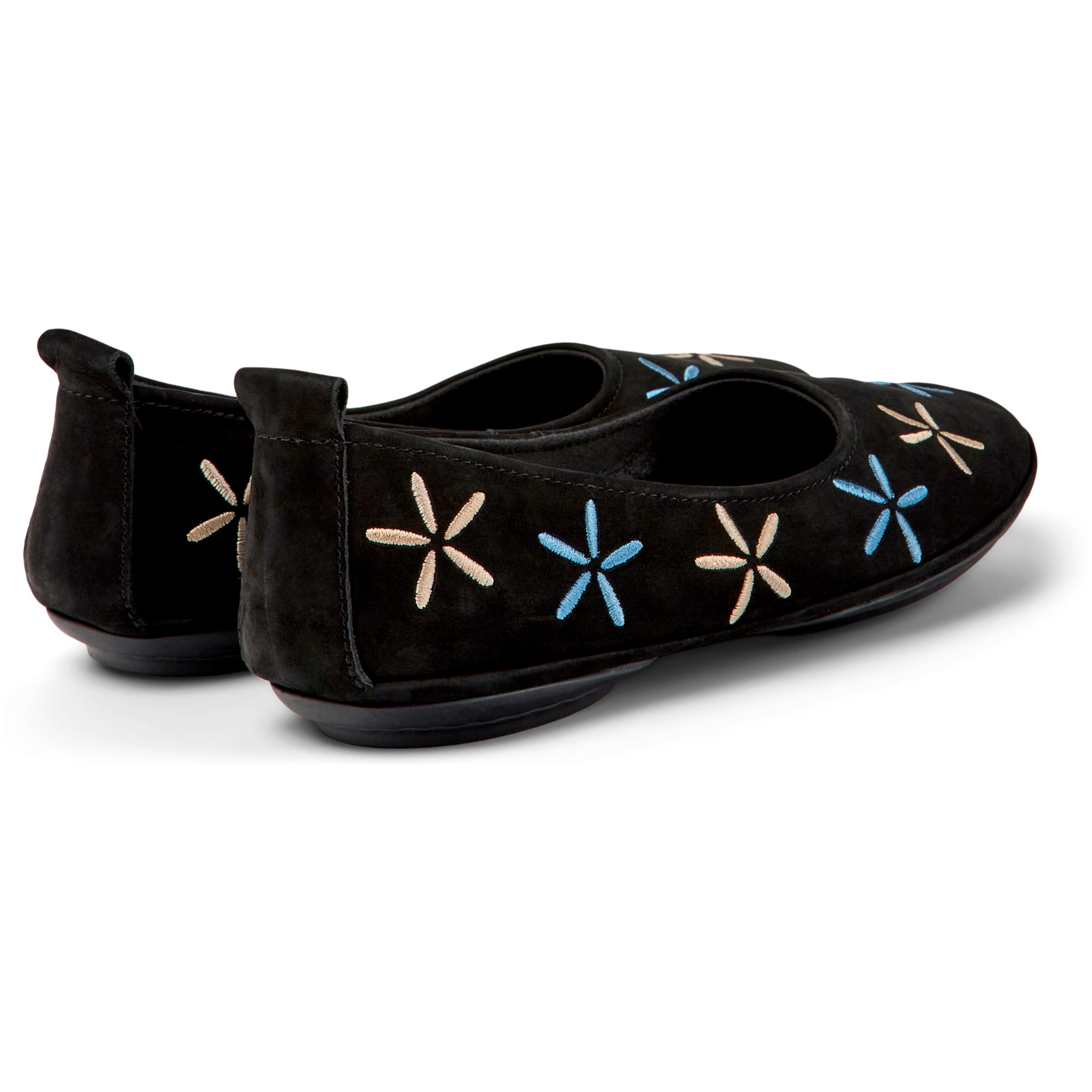 Bailarinas - CAMPER Right Nina Twins - Negro - Cuero Nubuck