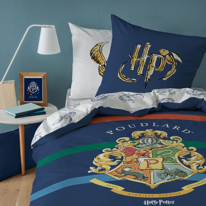 Parure de lit imprimée 100% coton, HARRY POTTER COLORS