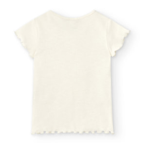 T-shirt Bambina Ecrù