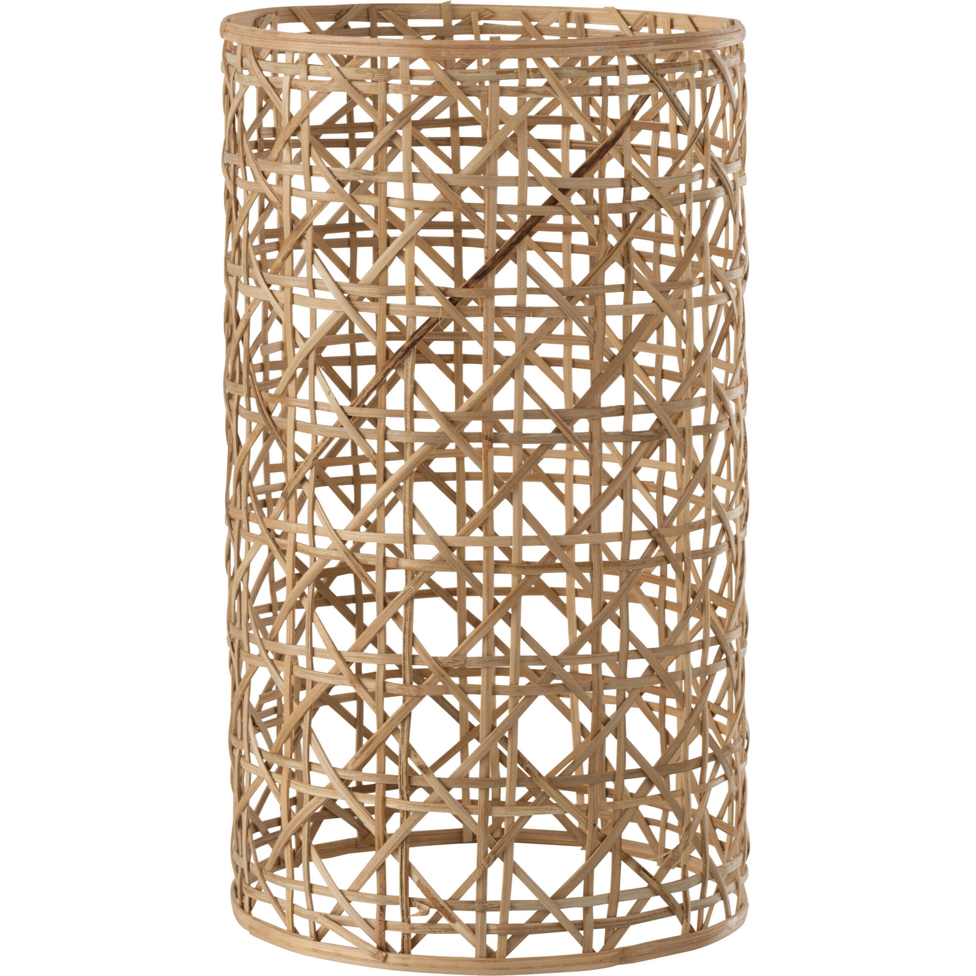 J-Line photophore Candice - verre/rotin - naturel - large