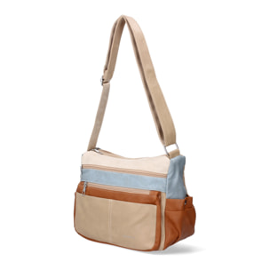 Bandolera de Mujer diseño moderno cuenta con dos compartimentos principales