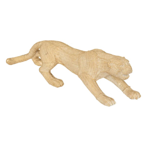 Statuette panthère résine doré H15cm