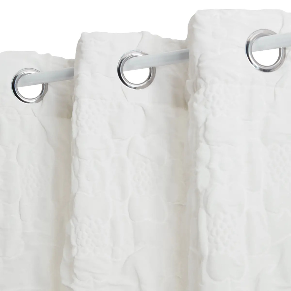 Rideau matelassé Iris 135x260cm blanc