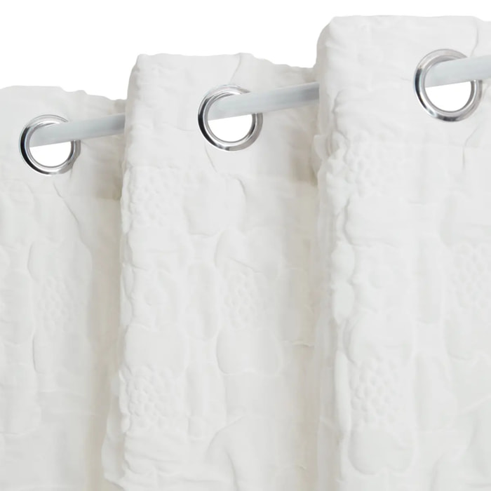 Rideau matelassé Iris 135x260cm blanc