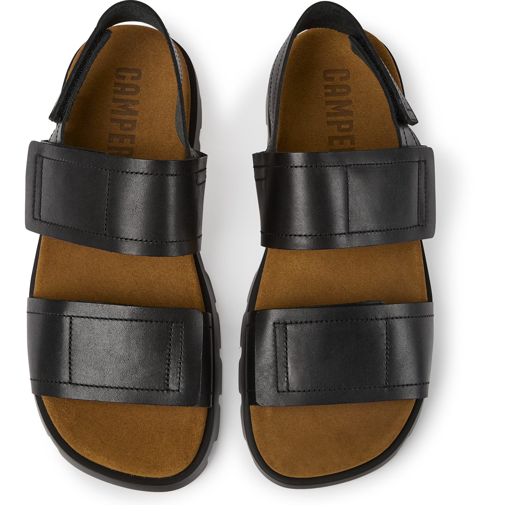 Sandalias - CAMPER Brutus - Negro - Cuero liso