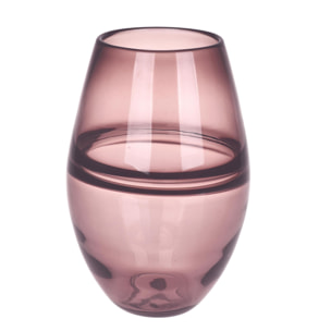 Vaso Decorato Con Linee. Altezza 23 Cm - Pezzi 1 - 17X23X17cm - Colore: Rosa - Bianchi Dino - Decori Casa E Complementi