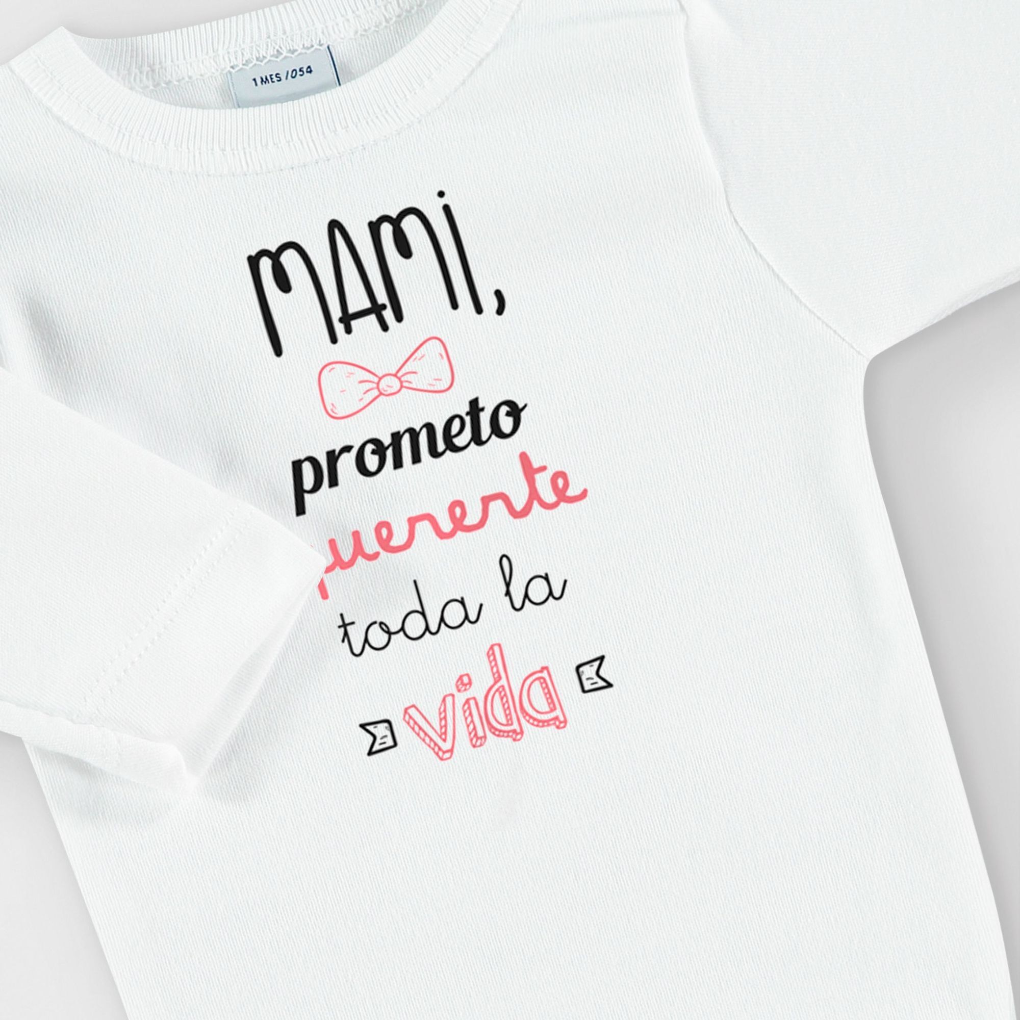 Body bebé manga larga personalizado frases
