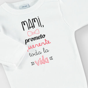 Body bebé manga larga personalizado frases