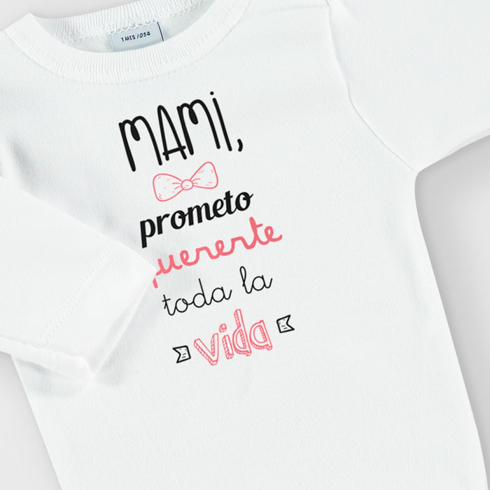 Body bebé manga larga personalizado frases