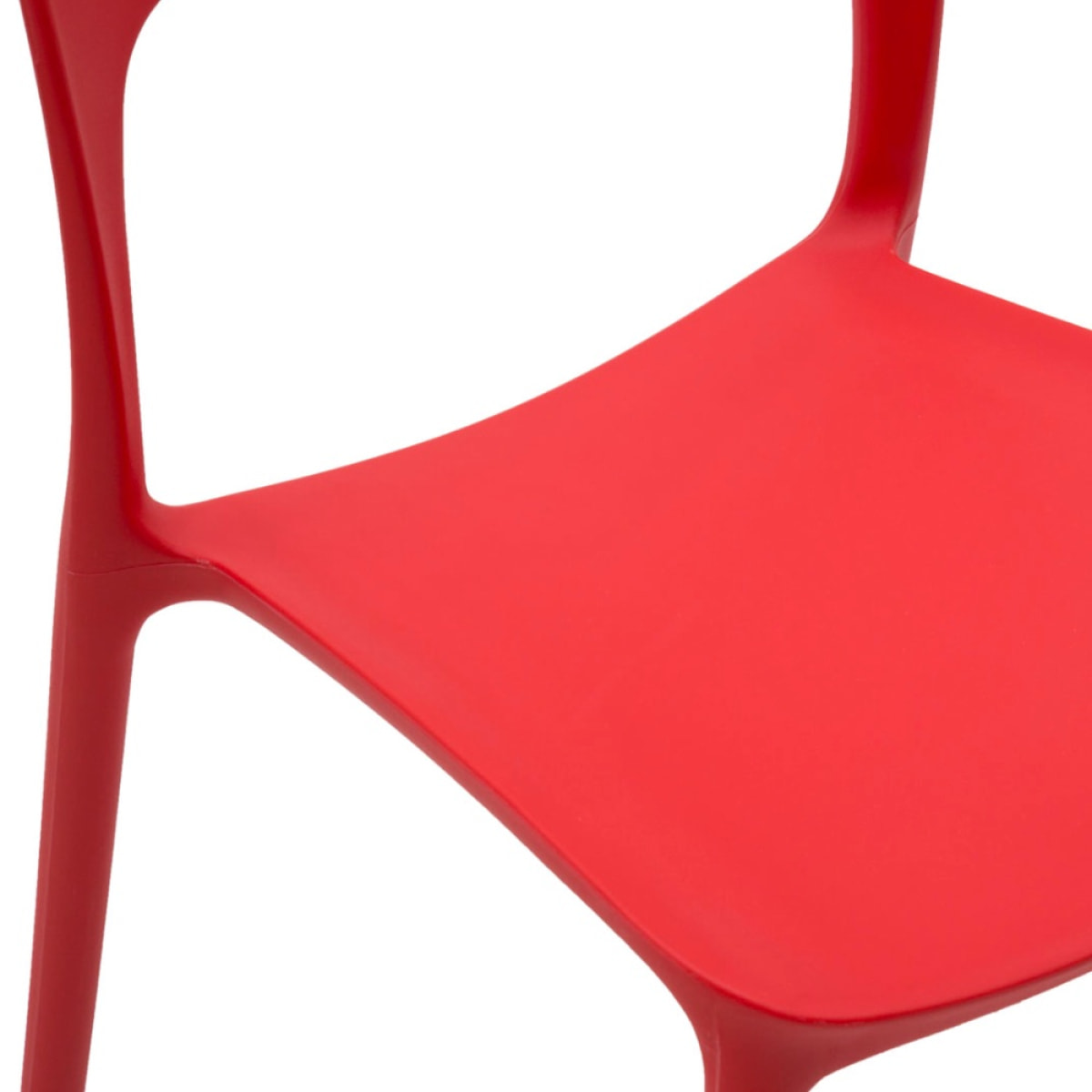 set 4 sedie impilabili in polipropilene rosse