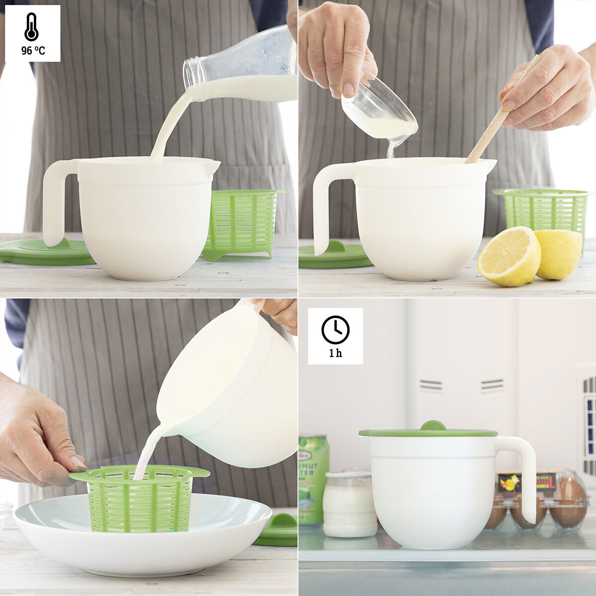 Molde para Hacer Queso Fresco con Manual y Recetas Freashy InnovaGoods