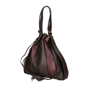 Borsa a spalla da Donna Oceania in Vera Pelle Made in Italy 37x34x6 cm