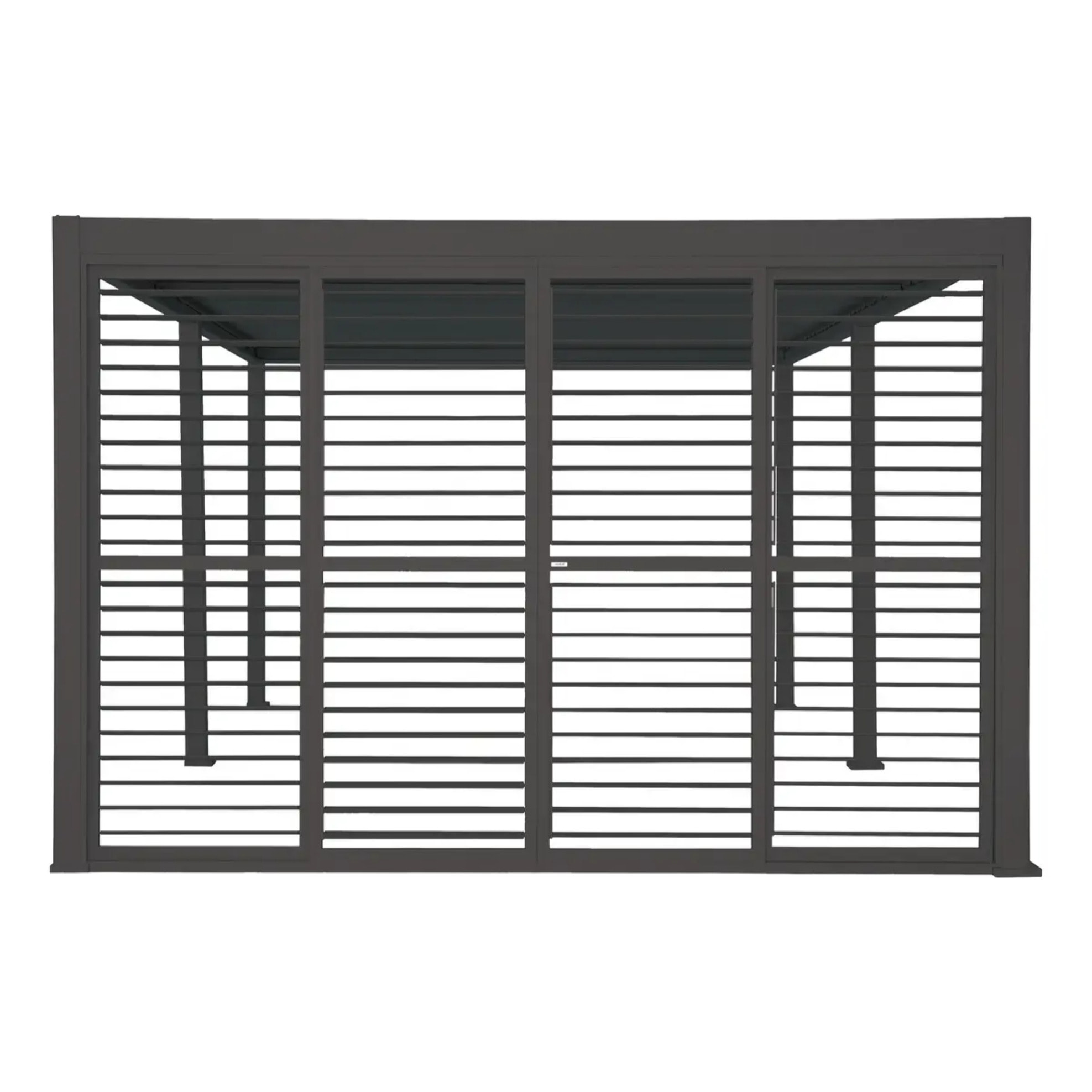 Persiennes coulissantes lames amovibles pour pergola Evora 4M gris graphite
