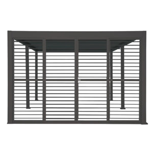 Persiennes coulissantes lames amovibles pour pergola Evora 4M gris graphite