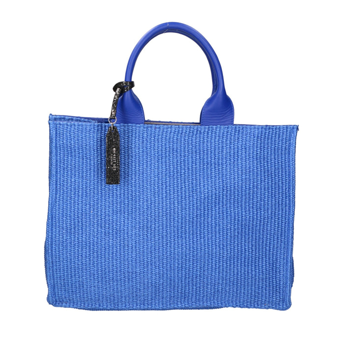 Borsa a mano da donna - Modello False - Misto pelle e tessuto - 31.0 x 41.5 x 15.5 cm
