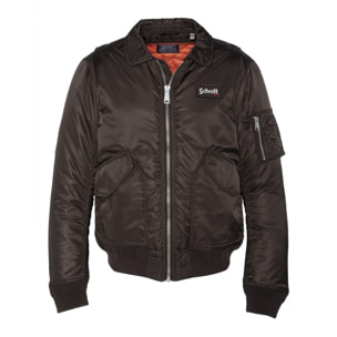 210-100RS CWU JACKET WITH DETACHABLE SCHOTT BADGE 100% RECYCLED NYLON Marrone