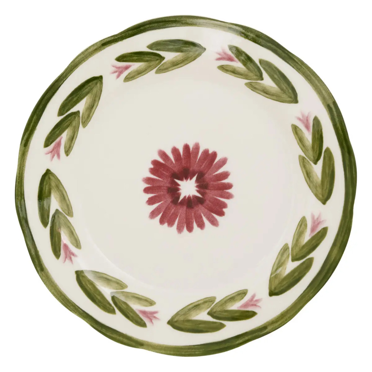 Lot de 6 assiettes dessert Mona ronde D.19cm vert
