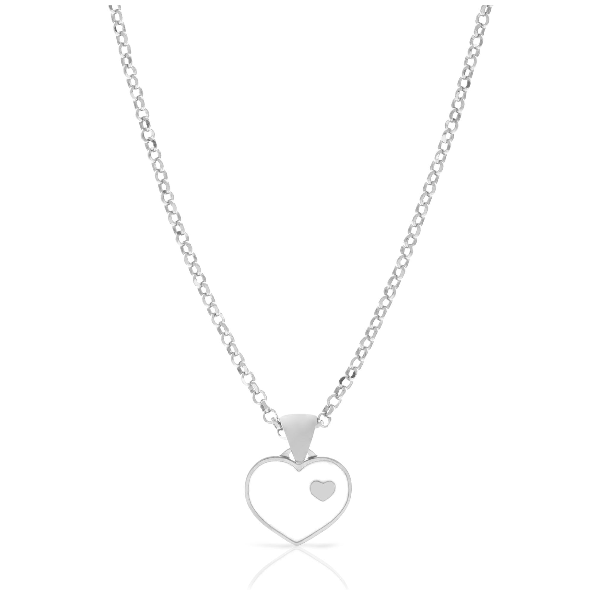 Catena in Argento 925 con pendente a forma di cuore