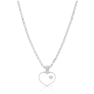 Catena in Argento 925 con pendente a forma di cuore