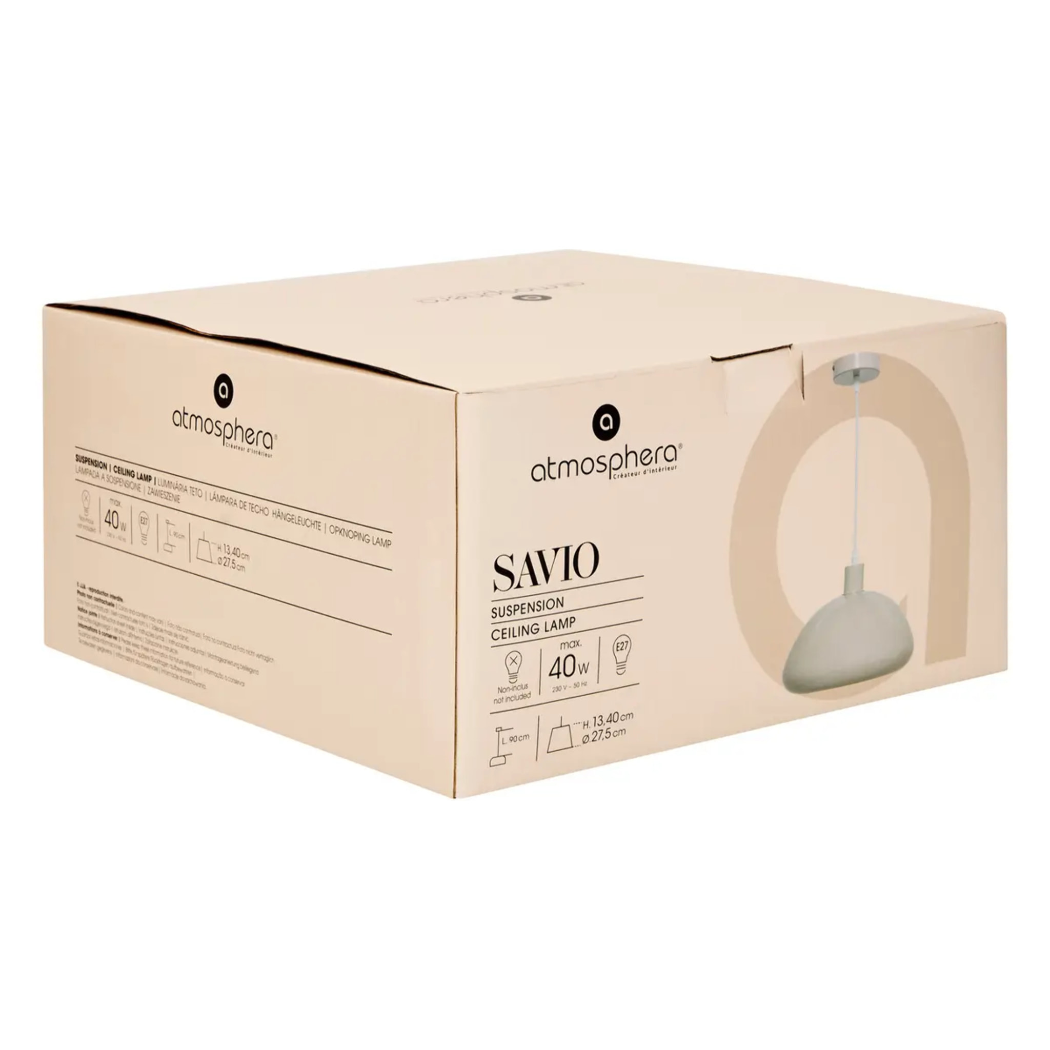 Suspension "Savio" beige D27,5cm
