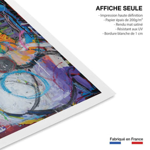 Affiche abstraite odalisque Affiche seule