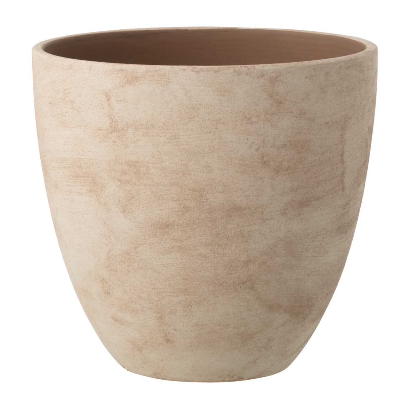 J-Line Cache-pot Rond - céramique - beige clair - large