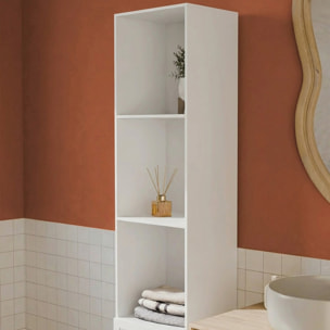 Colonne de rangement salle de bain bohème décor bois BOHÈME