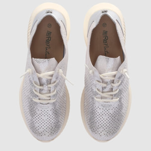 Deportivos de Piel - Plata - Tacón: Bajo