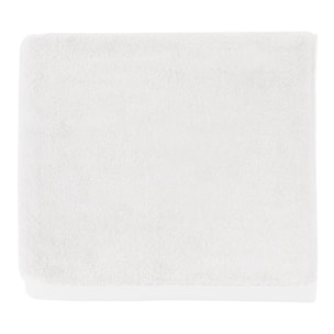 Serviette de bain unie en coton peigné biologique, ESSENTIEL, Blanc