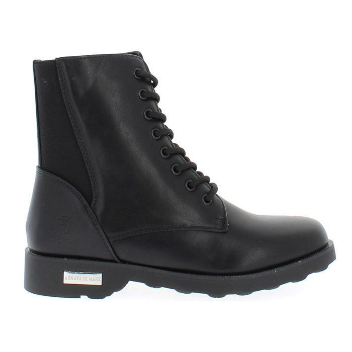 Armata di Mare Scarpe Donna Stivaletti Casual con Zip Laterale AMD W52C62 Black