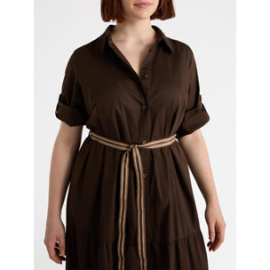 Fiorella Rubino - Vestido camisero largo - Marrón