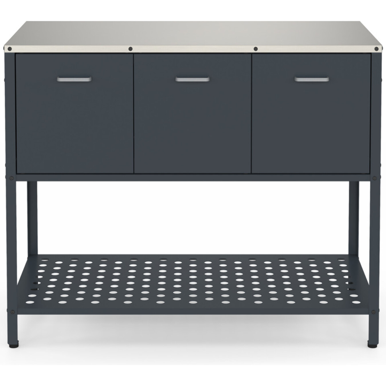 Meuble de cuisine extérieure Alméria 3 portes gris