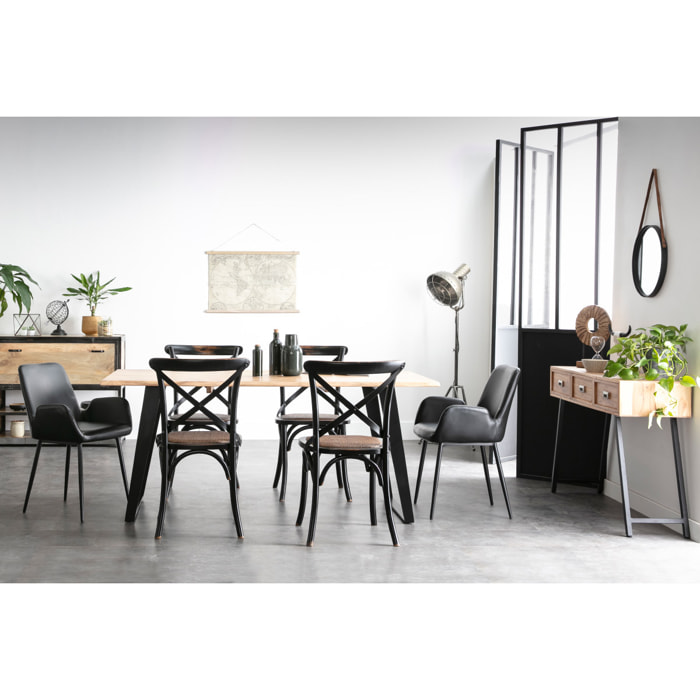 Chaises vintage noires (lot de 2) TIKA