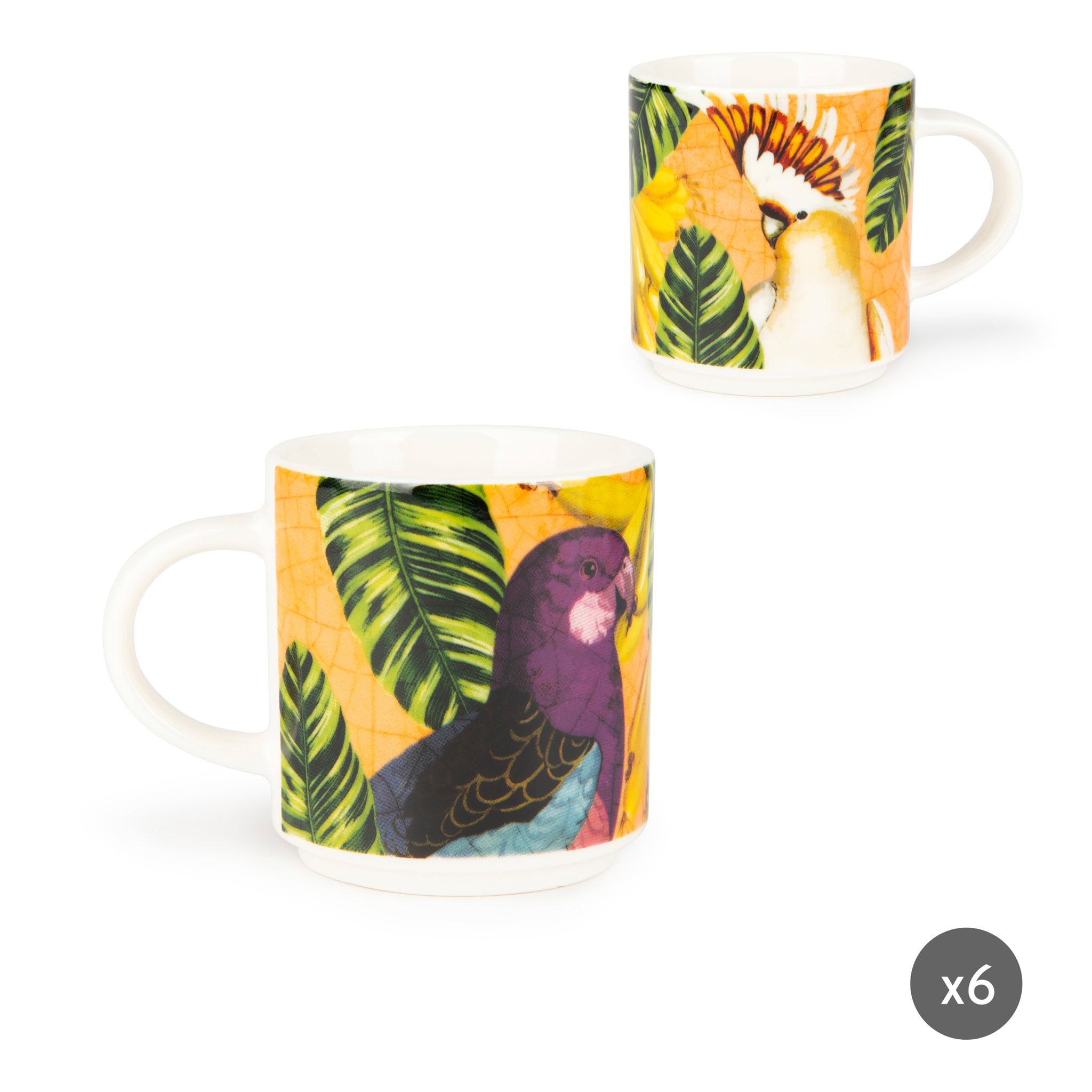 Set de 6 Tasses à Café Excelsa – Havana, New Bone China Multicolore