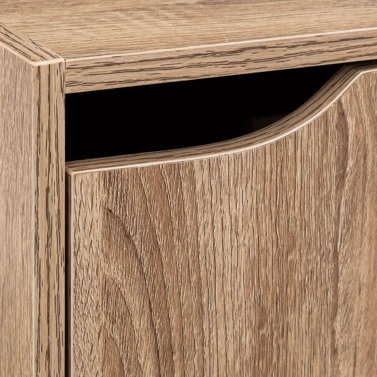 Étagère 3 cases avec portes "Mix N' Modul" effet chêne naturel