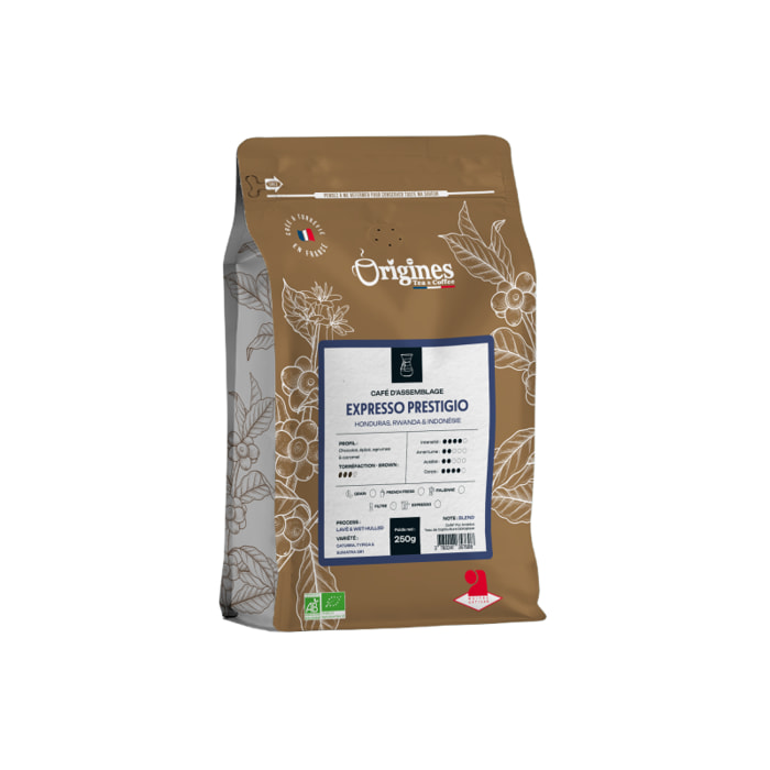 Café Bio Expresso Prestigio - Grains 250 g