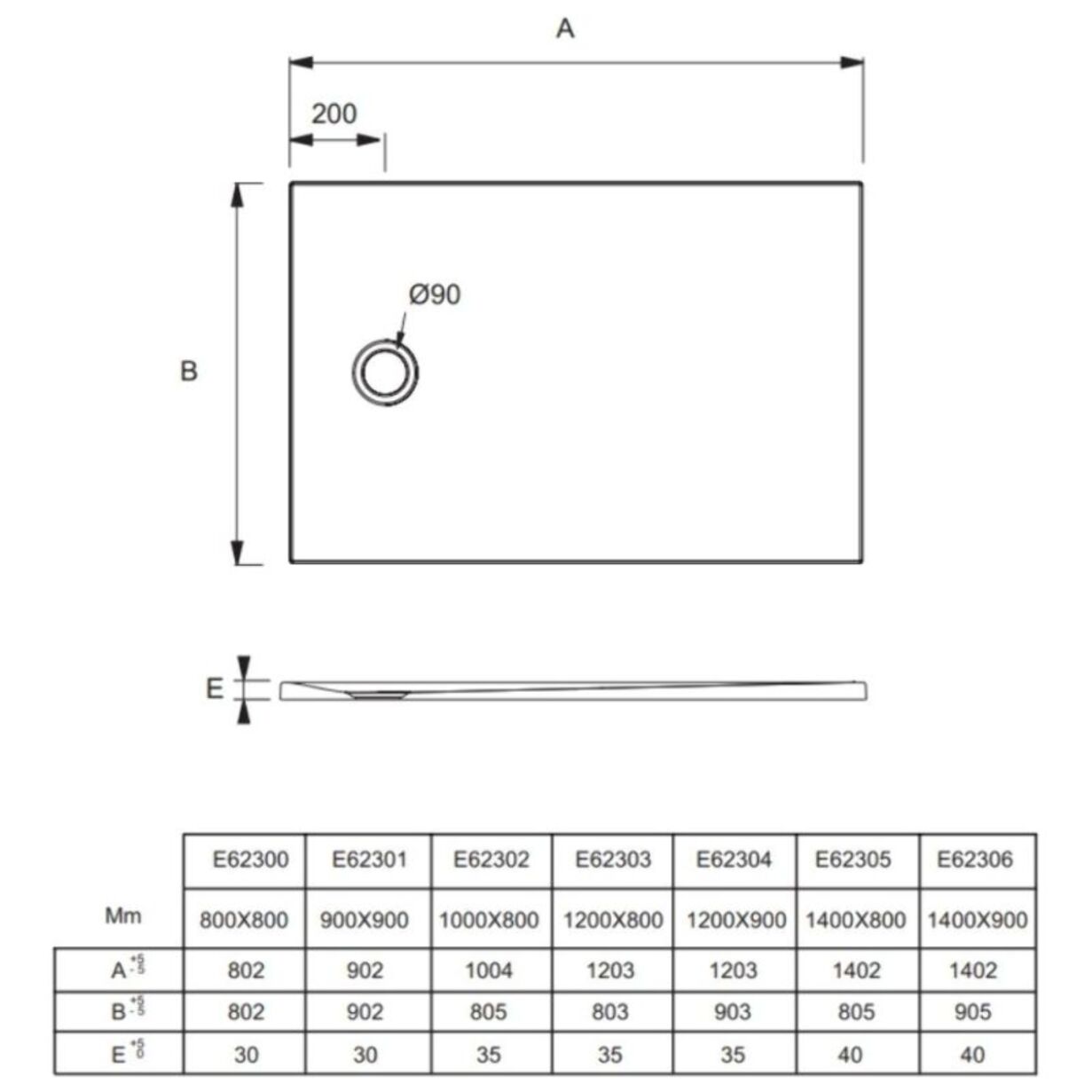 Receveur Ipso anthracite