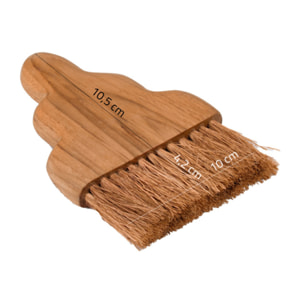 Brosse de nettoyage triangle en fibres d'ananas et bois de teck - LUGO