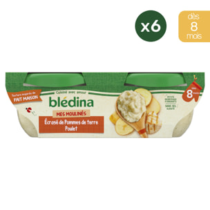 12 Bols Purée de Pommes de Terre Poulet 6x(2x200g) - Les Idées de Maman Dès 8 Mois